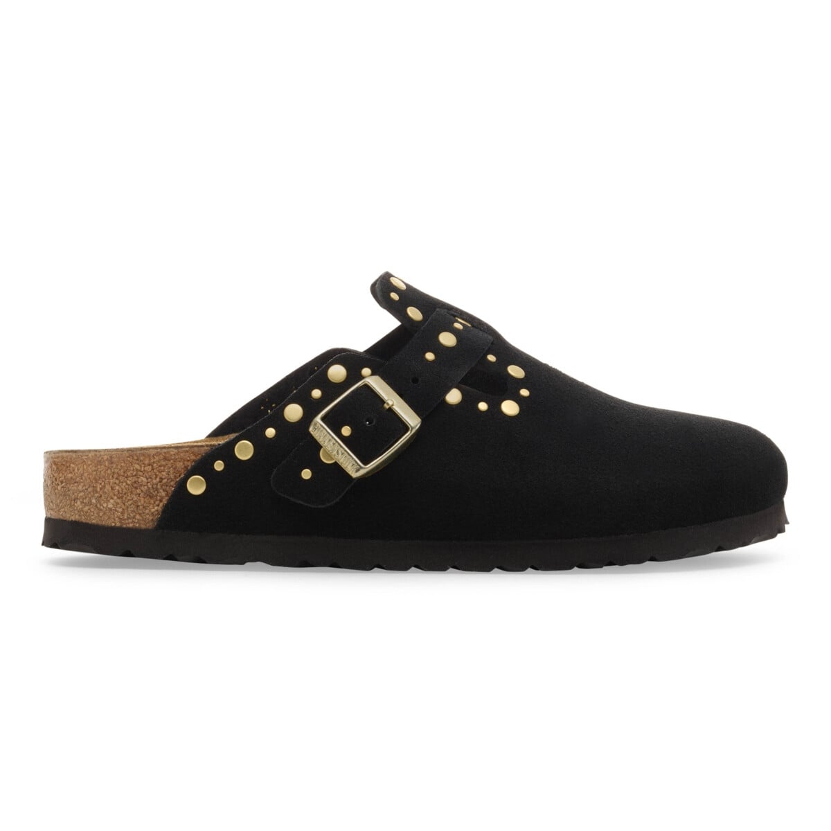 BIRKENSTOCK BOSTON RIVETS SUEDE LEATHER CLOGS - NARROW FIT