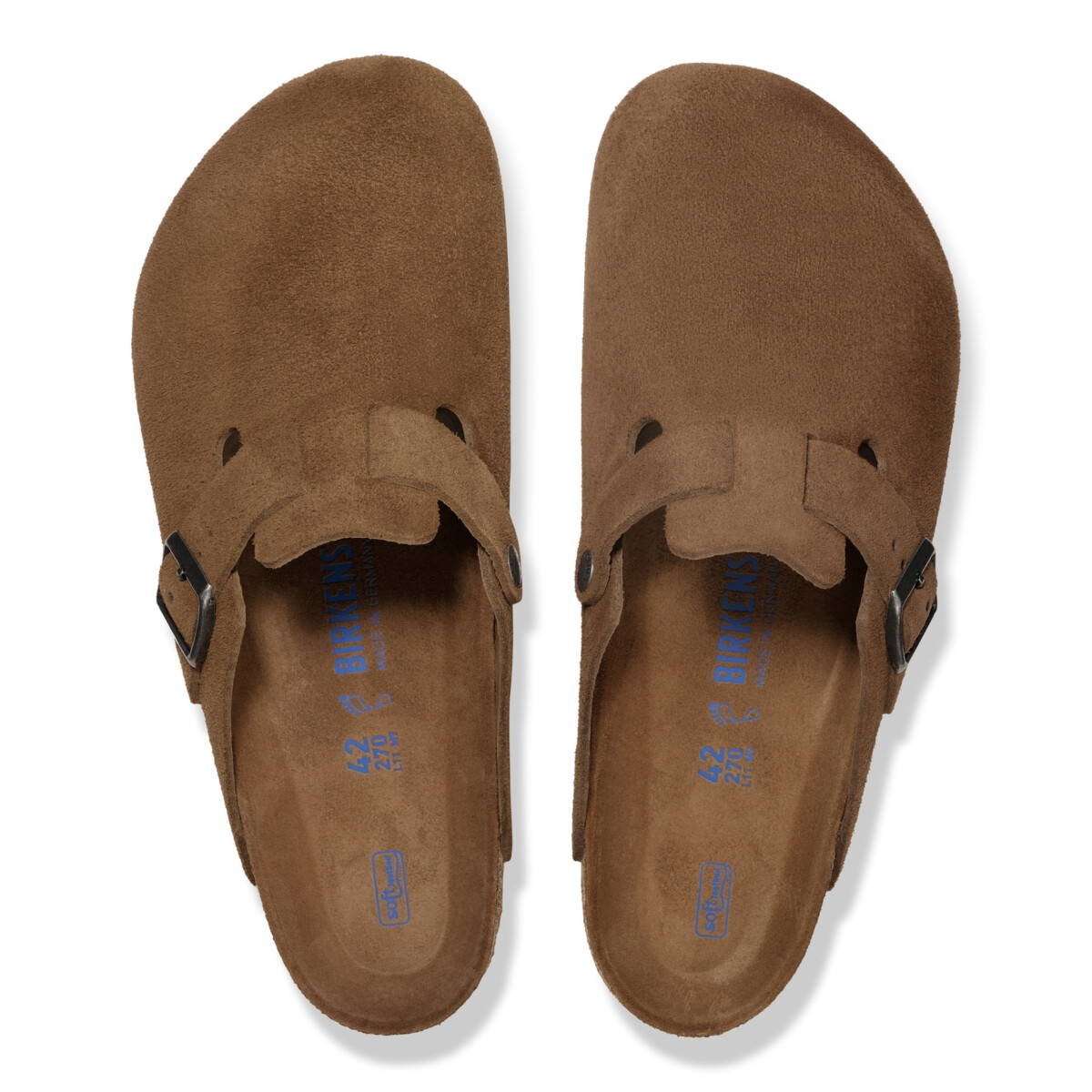 BIRKENSTOCK BOSTON SOFT FOOTBED SUEDE LEATHER - NARROW FIT