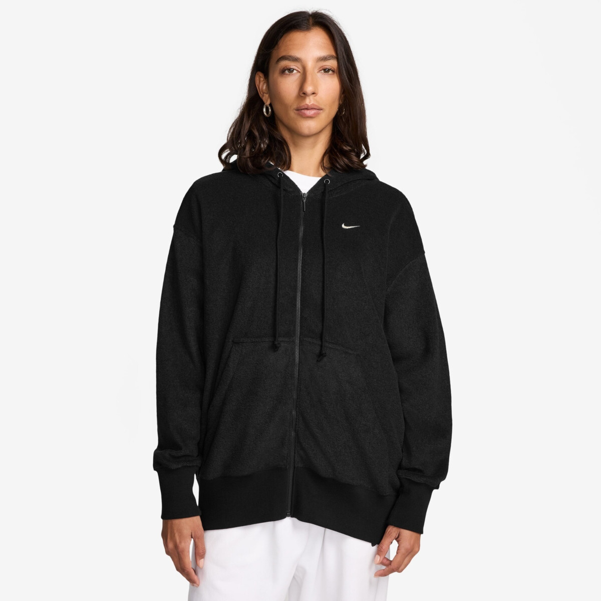 latte620　レディース　BLK S NIKE SPORTSWEAR PHOENIX PLUSH WOMEN'S OVERSIZED COZY FLEECE FULL