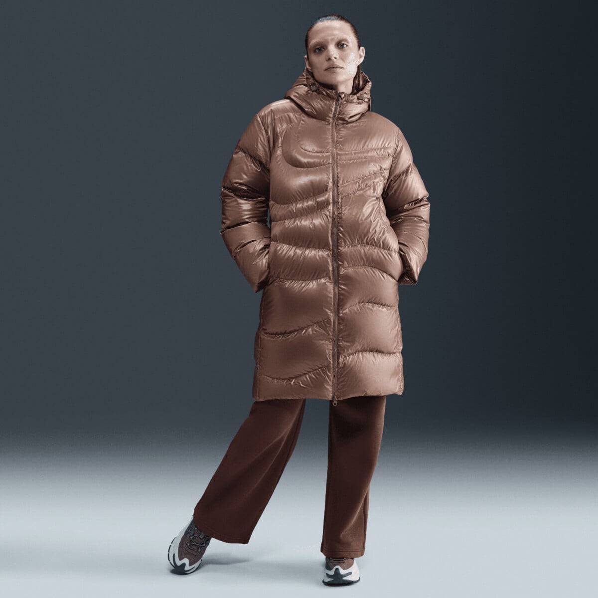 NIKE SPORTSWEAR SWOOSH SERIES THERMA-FIT OVERSIZED DOWN PARKA