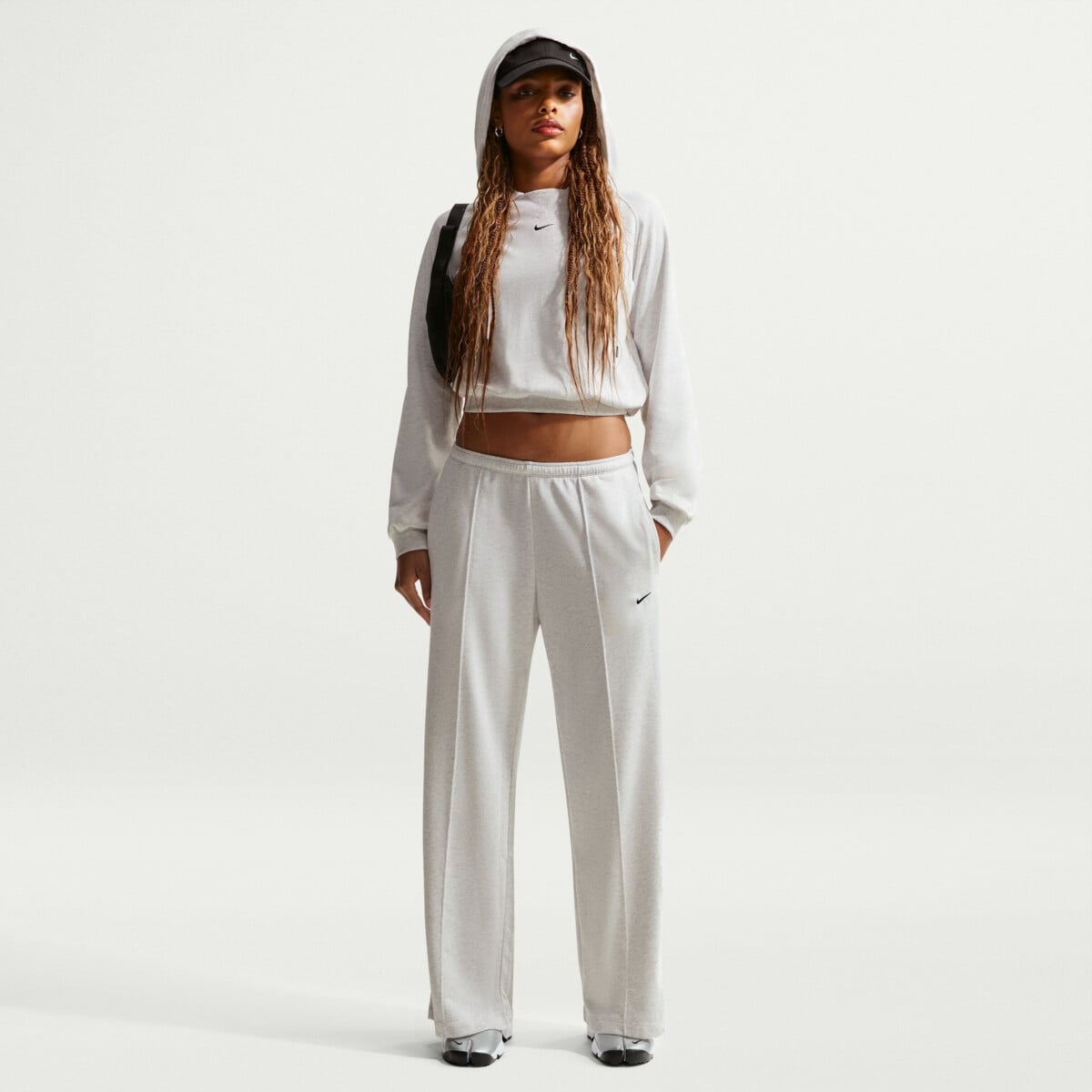 NIKE SPORTSWEAR CHILL TERRY MID RISE FRENCH TERRY OPEN-HEM PANTS