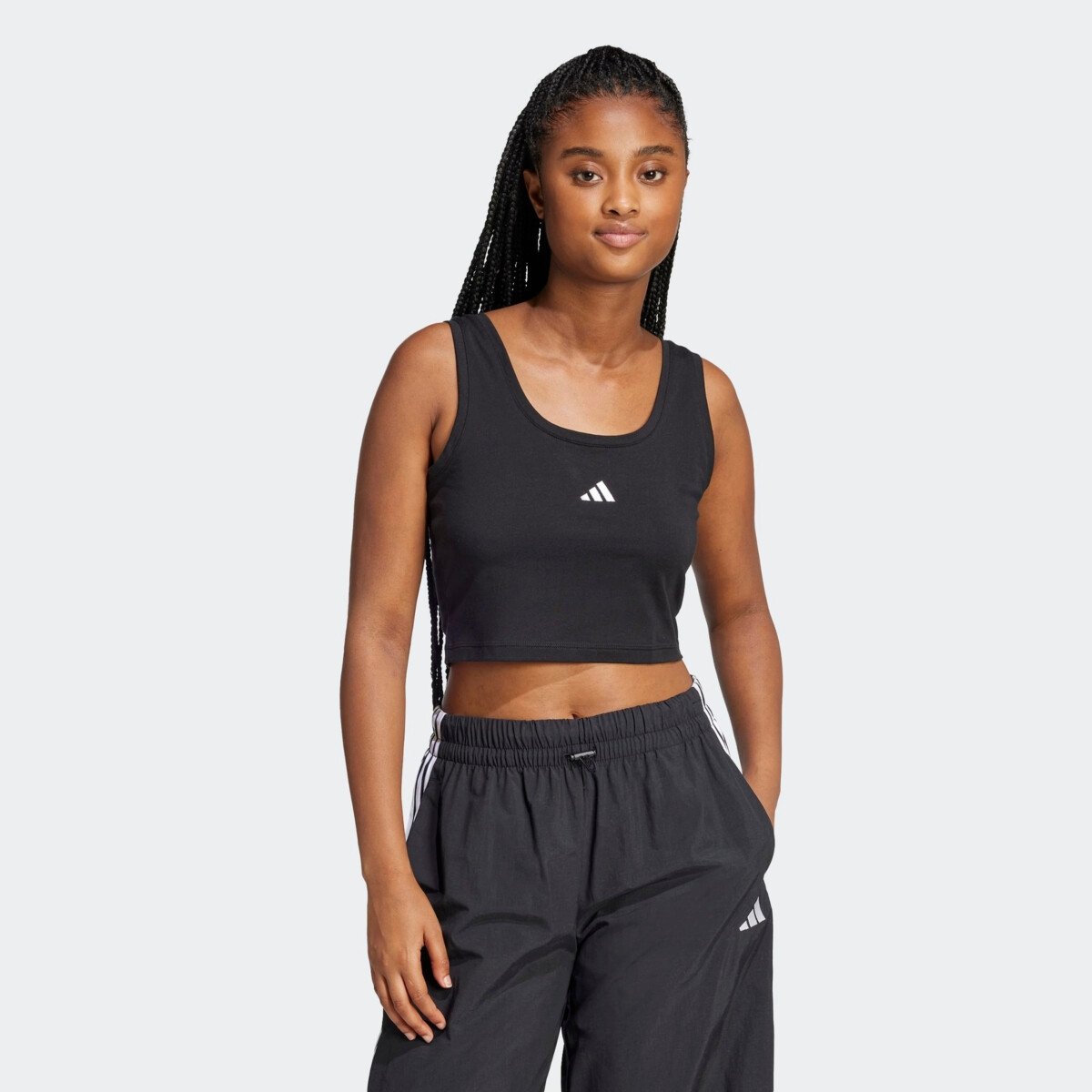 ADIDAS ESSENTIALS SMALL LOGO COTTON LIFESTYLE TANK TOP marškinėliai