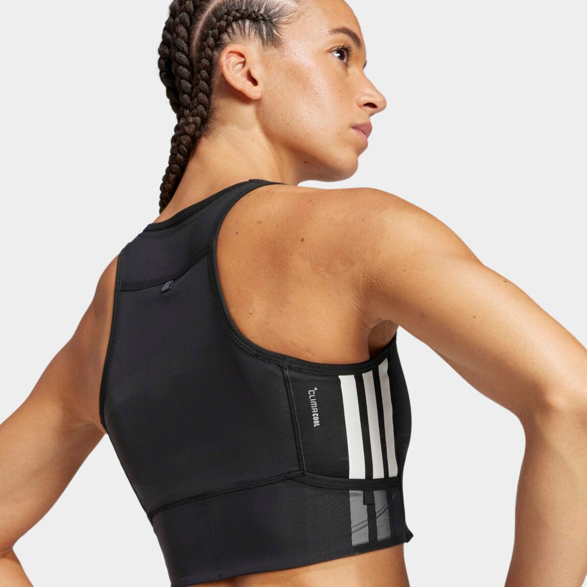 ADIDAS ADIZERO RUNNING GEL POCKET CROP LONG-SLEEVE TOP marškinėliai