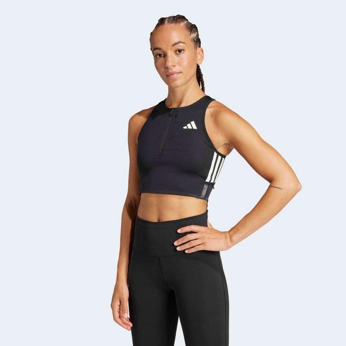 ADIDAS ADIZERO RUNNING GEL POCKET CROP LONG-SLEEVE TOP marškinėliai