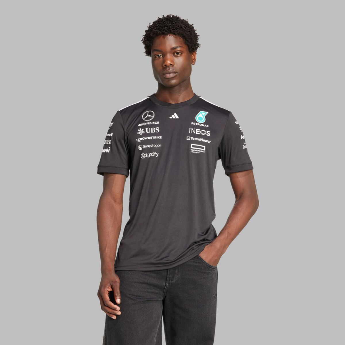 Mercedes-AMG Petronas F1 ×  M ADIDAS MERCEDES - AMG PETRONAS FORMULA ONE TEAM BLACK DRIVER T