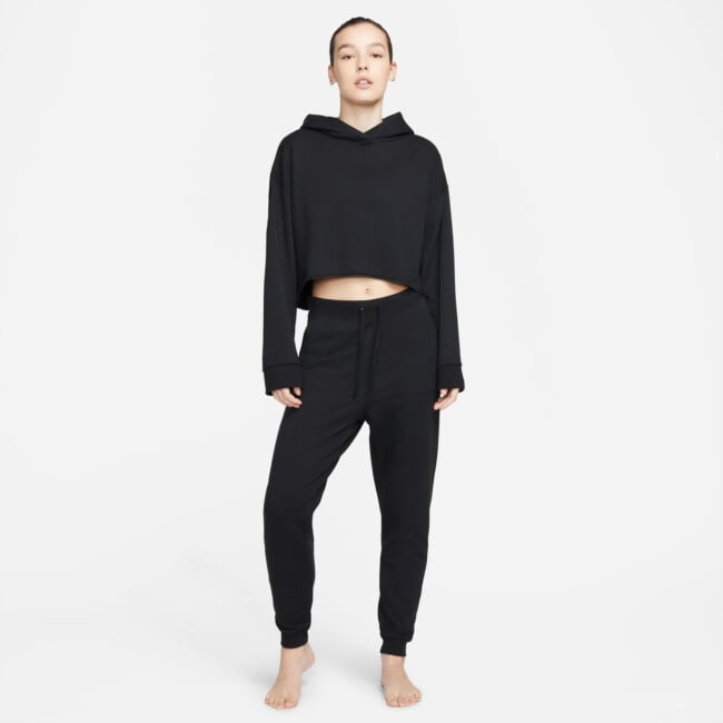 nike yoga luxe women's cropped hoodie
