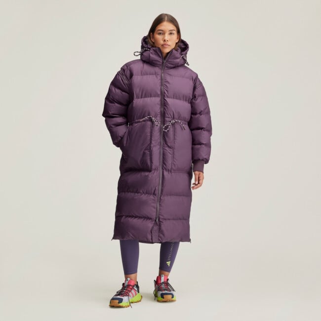 ENFÖLD KNIT×TAFFETA BLOUSON 38 ADIDAS BY STELLA MCCARTNEY WOMEN'S LONG PADDED WINTER JACKET