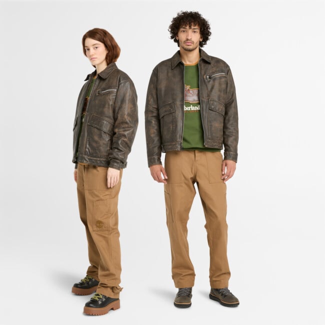 TIMBERLAND MEN'S STRAFFORD LEATHER JACKET striukės ir parkos