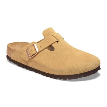 BIRKENSTOCK WOMEN'S BOSTON SUEDE EMBOSSED CLOGS - REGULAR
