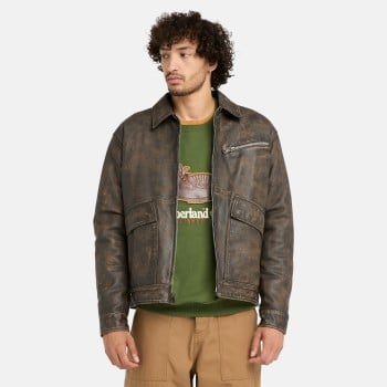 TIMBERLAND MEN'S STRAFFORD LEATHER JACKET striukės ir parkos
